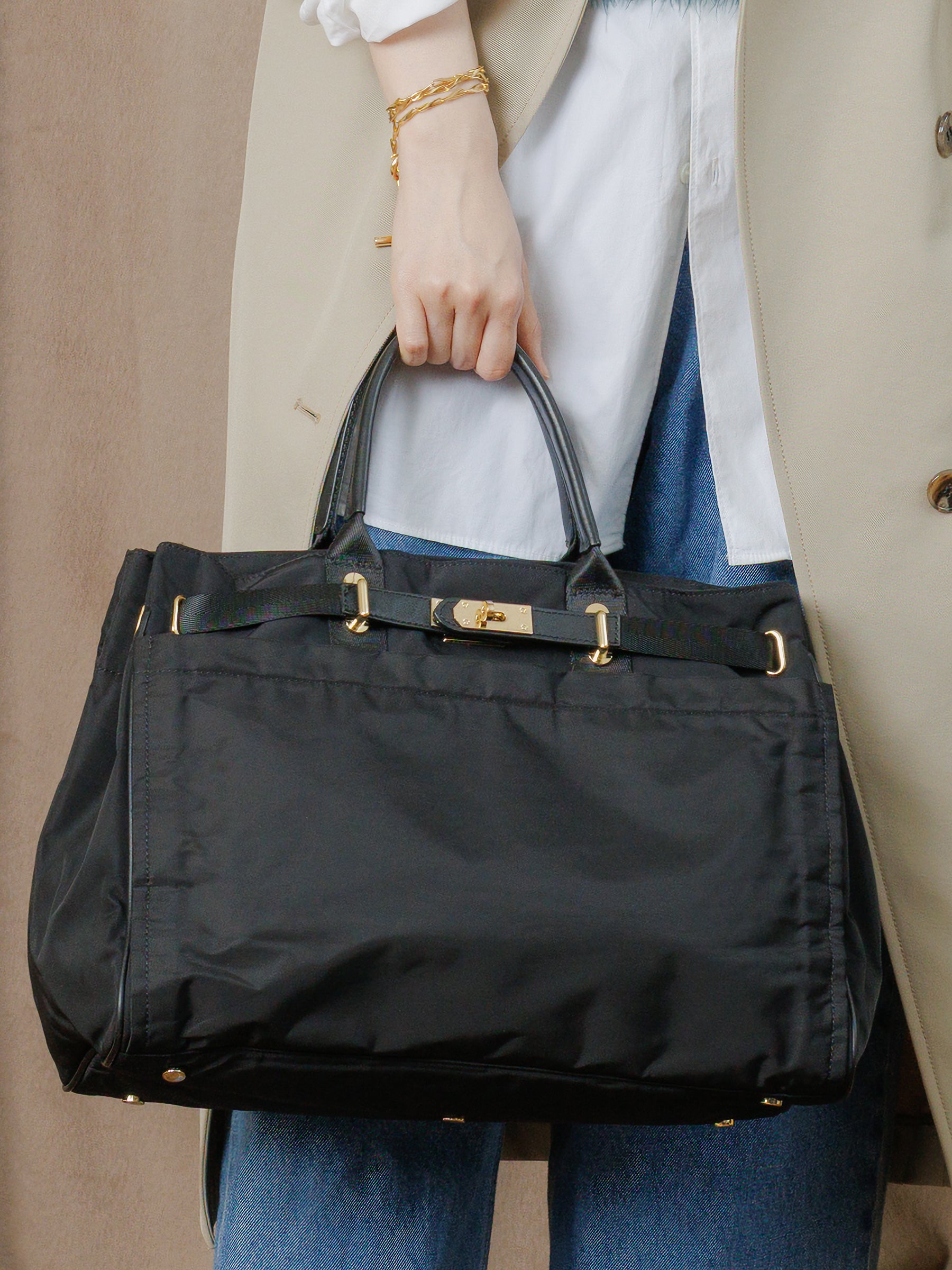 【予約販売】 PL BELTED TOTE L (Black)