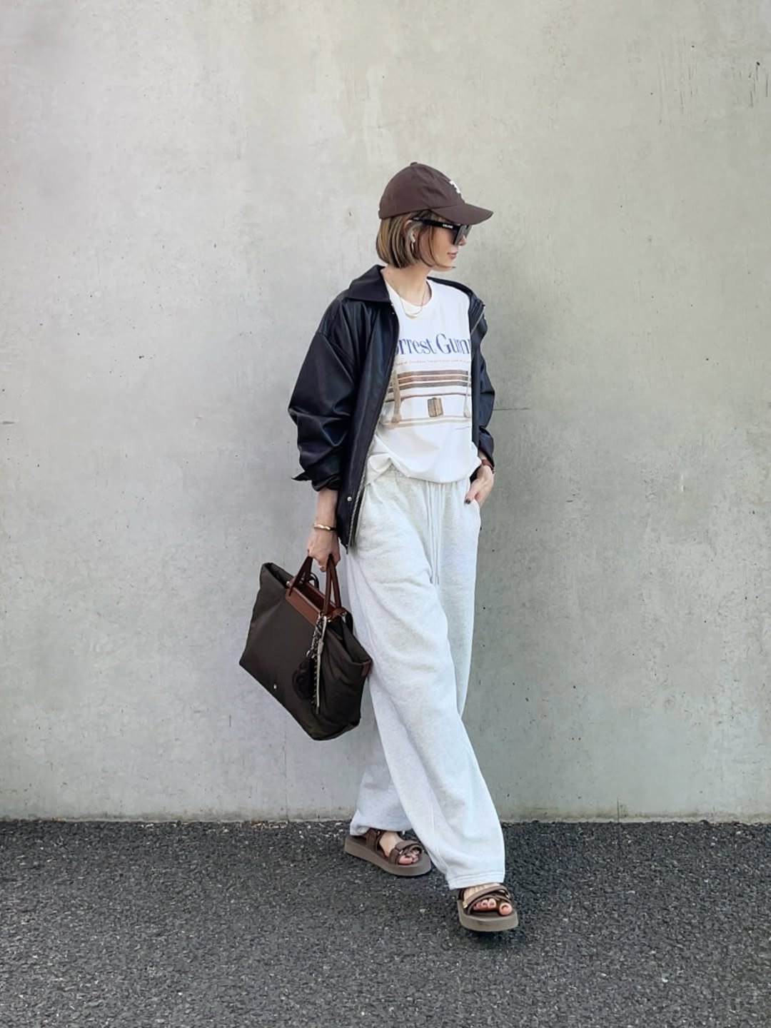 PL DOUBLE HANDLE TOTE L (Black)