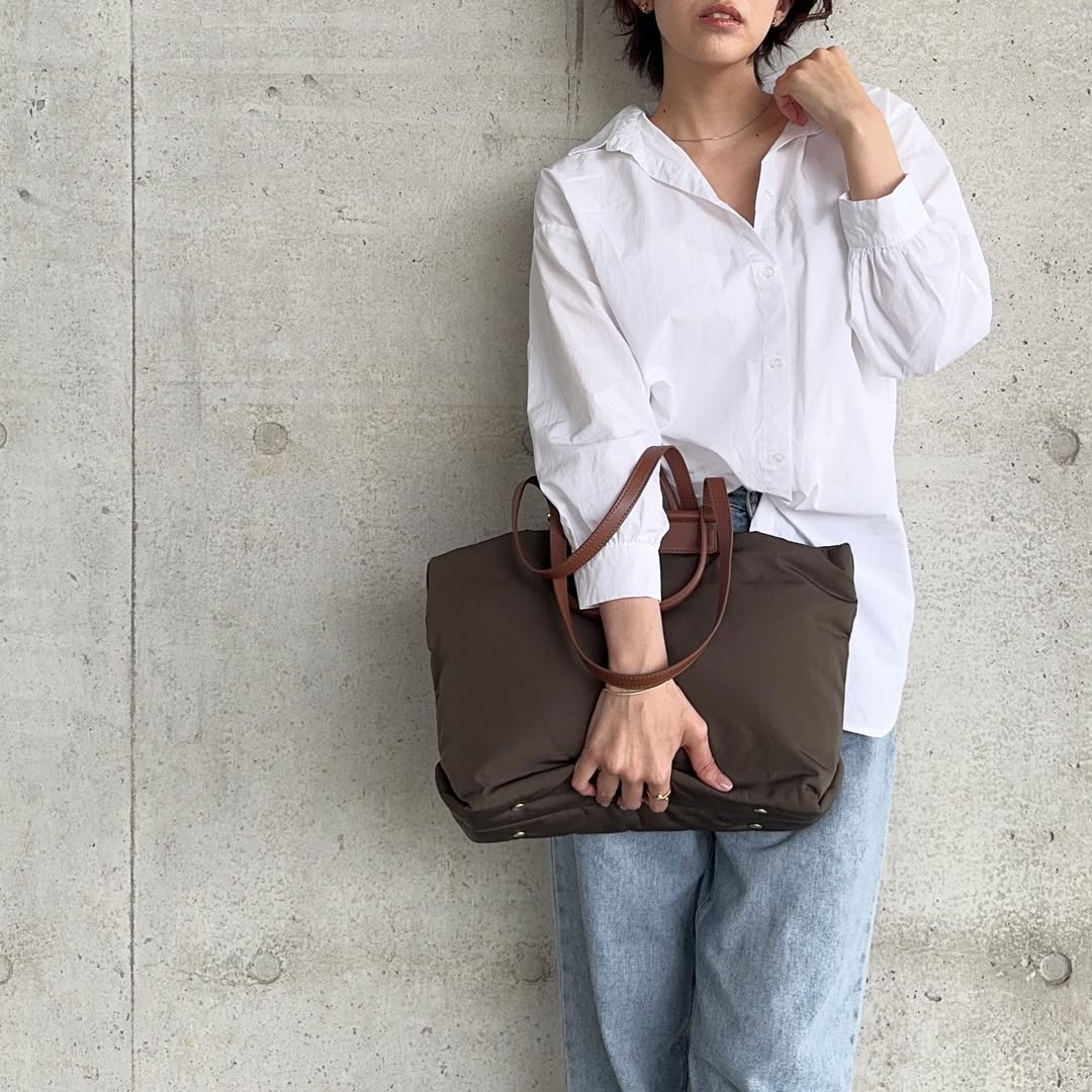 PL DOUBLE HANDLE TOTE L (Black)