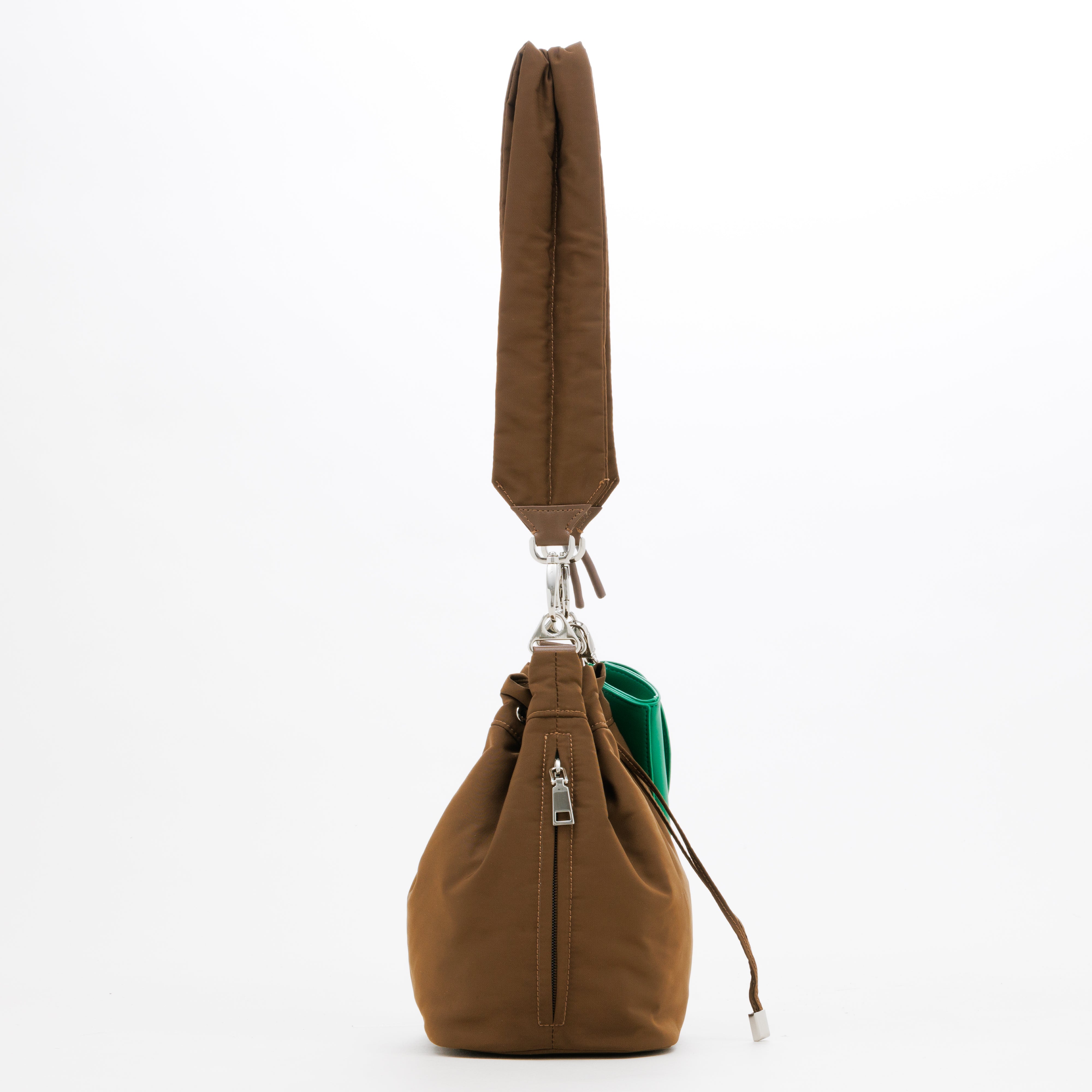【予約販売】PL GATHER STRAP HANDBAG (Brown)