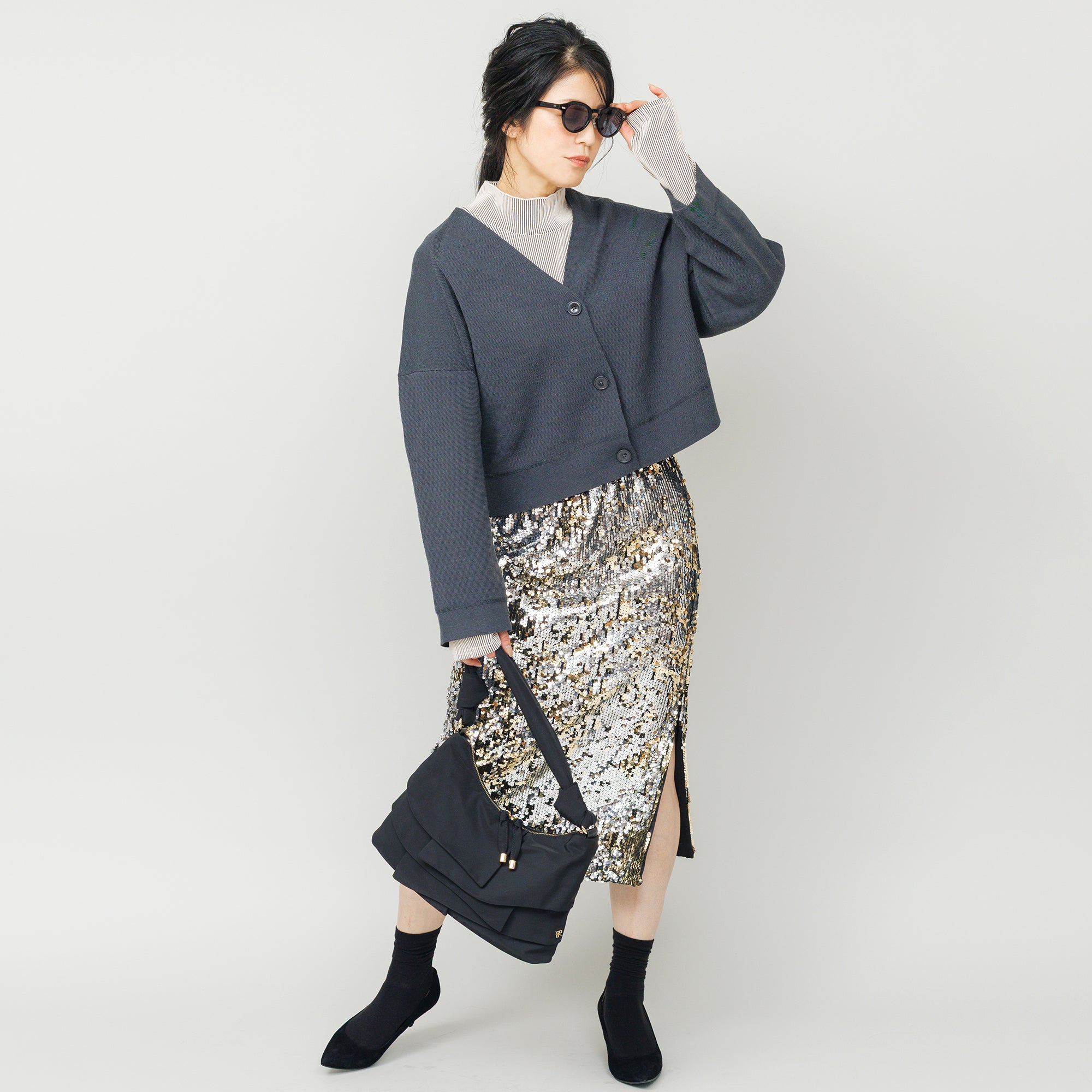 【予約販売】PL FRILLS HANDBAG (Ecru Beige)