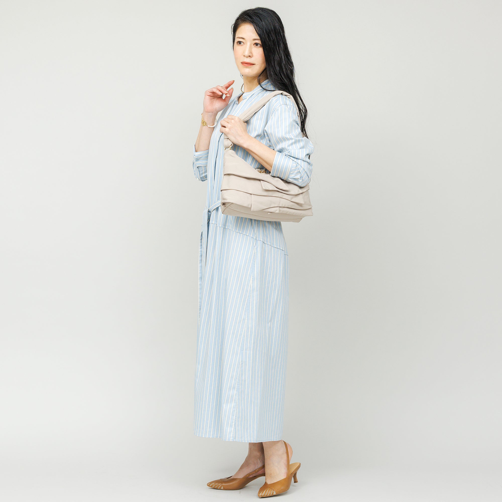 【予約販売】PL FRILLS HANDBAG (Ecru Beige)