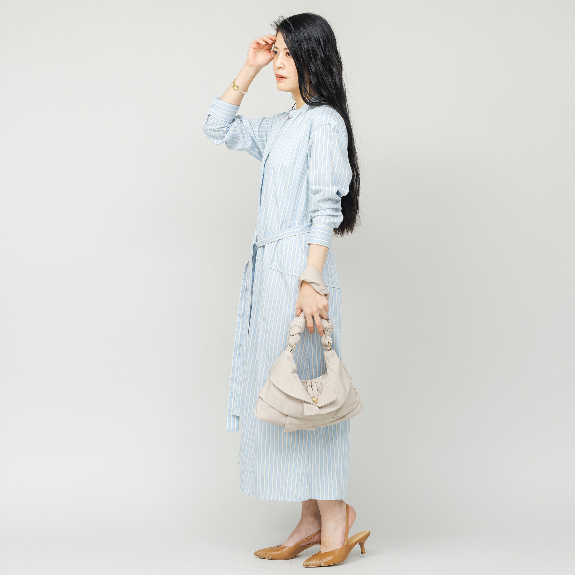 【予約販売】PL FRILLS HANDBAG (Ecru Beige)