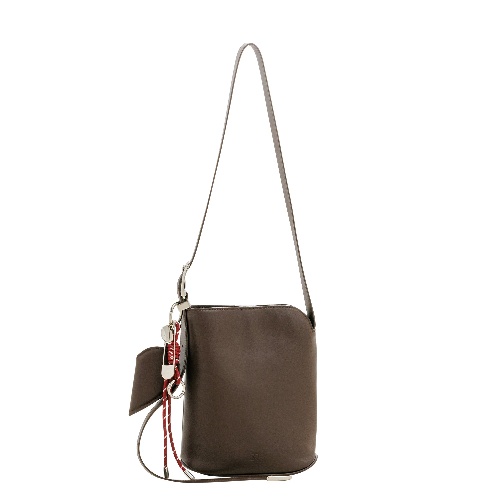 LEATHER ROUND HANDBAG (Light Beige)