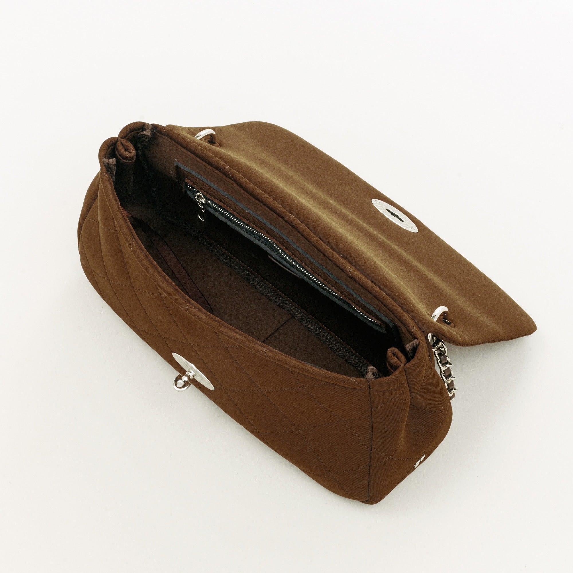 NP FLAP HANDBAG (Dark Brown)